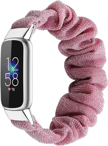 Miniatura 17 de Correas elásticas compatibles con Fitbit Luxe Bands, pulsera elástica de tela suave de repuesto para Fitbit Luxe Fitness Tracker, pequeña/grande
