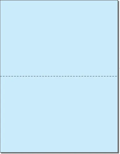 NextDayLabels - Paquete de 500 hojas, papel perforado tamaño carta de 8 1/2 x 11 pulgadas (azul, perforación de 5 1/2 pulgadas)