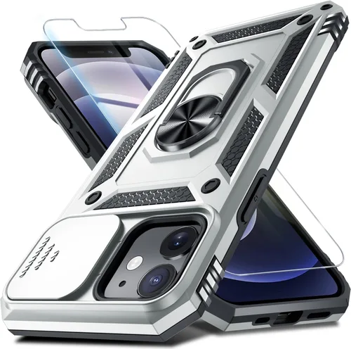 Miniatura 93 de Janmitta - Funda para iPhone 14 Pro con cubierta deslizante para lente de cámara incorporada + protector de pantalla, funda de cuerpo completo
