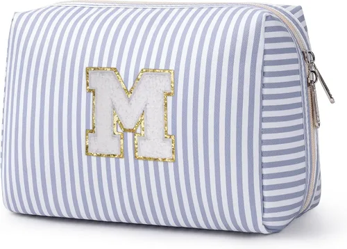 Miniatura 14 de Narwey Bolsa de maquillaje con inicial, regalos de graduación para adolescentes, niñas, niños y adolescentes, cosas de moda de 6 a 18 años, bolsa