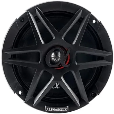 Miniatura 2 de Alphasonik 1 par de altavoces ABM65 de la serie DYNAMIS de 6.5" 600 vatios máx. 150 vatios RMS de rango medio para audio de coche de 4 ohmios