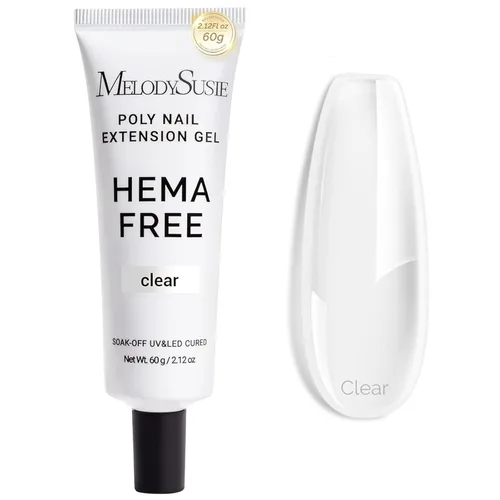 Miniatura 10 de MelodySusie Gel de Extensión de Uñas Poly 60g, Libre de Hema, Secar con UV, Cura con Lámpara, Engrosador, Diseño Artístico, Manicura, Regalo