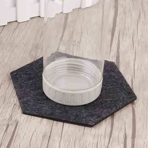 Miniatura 4 de Posavasos de fieltro, 10 posavasos absorbentes para bebidas, antideslizantes, manteles individuales de cerveza y café, fieltro absorbente que