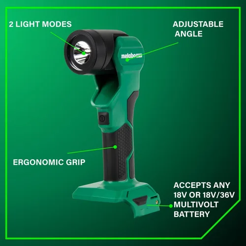 Miniatura 10 de Metabo HPT Taladro Percutor Inalámbrico MultiVolt™ de 18V, Destornillador de Impacto, Sierra Recíproca, y Linterna Kit Combinado de 4 Piezas