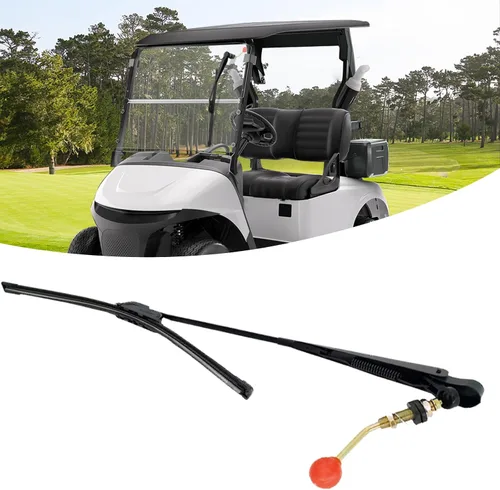 Kit de limpiaparabrisas manual para carrito de golf, universal con limpiaparabrisas utilitario de 15.7 pulgadas, funciona a mano, compatible con