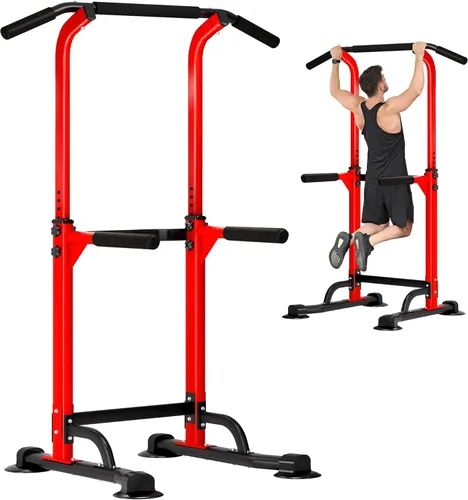 Miniatura 11 de DlandHome Power Tower Pull Up Dip Station Multi-Function Fitness Equipment for Strength Training Adjustable Height Dip Stand for Home Gym