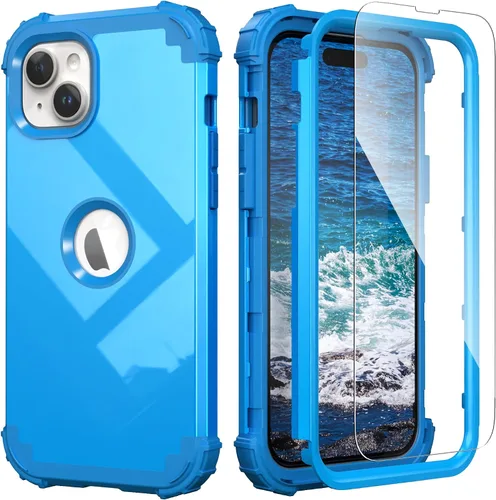 Miniatura 14 de IDweel Funda para iPhone 13 con Protector de Pantalla, para Funda iPhone 14, Híbrida Resistente a Golpes de Servicio Pesado Protección Cubierta Dura