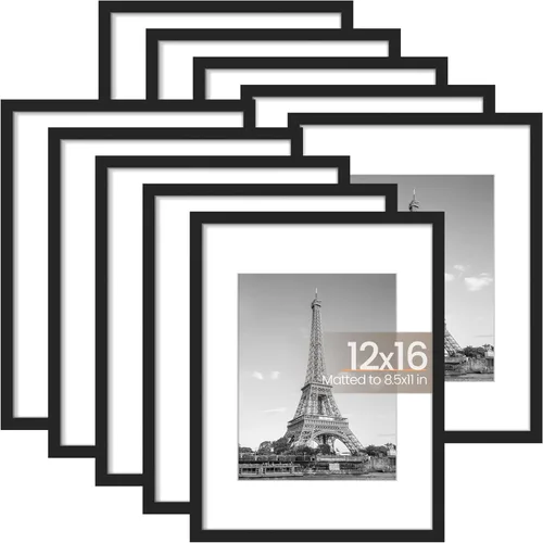 Miniatura 17 de upsimples - Juego de 10 portarretratos de 8 x 10 pulgadas, para fotos de 5 x 7 pulgadas con paspartú o 8 x 10 pulgadas sin él, collage de varios