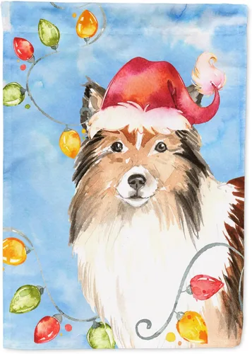 Miniatura 76 de Caroline's Treasures CK2484GF - Bandera decorativa para jardín de Alaskan Malamute con luces de Navidad, bandera decorativa para patio exterior