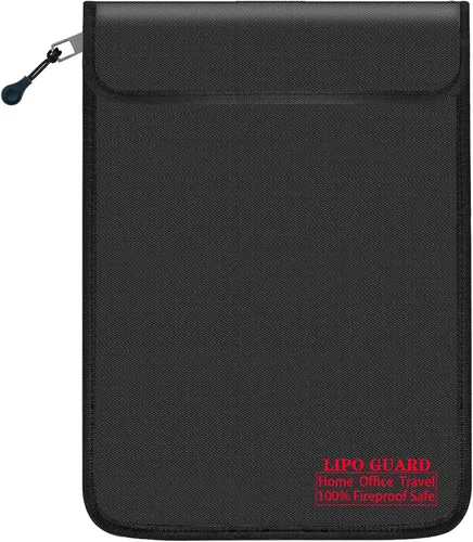 Miniatura 8 de Bolsa de seguridad Lipo ignífuga de 5 x 8 pulgadas con cremallera ignífuga, borde ignífugo, alambre ignífugo, oficina en casa, viajes