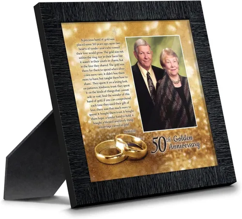 Miniatura 26 de Crossroads Home Décor Boda 50 para padres, decoraciones de 50 aniversario para fiesta, aniversario de oro, regalos de 50 años, 50 para parejas, Gris