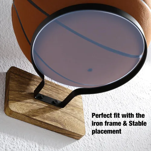Miniatura 3 de Soporte de Pared para Baloncesto, Organizador de Exhibición y Almacenamiento de Pelotas para Baloncesto, Fútbol, Fútbol Americano, Voleibol
