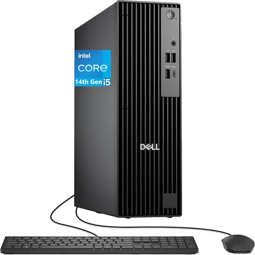 Dell Pro Slim QCS1250 Intel i5-14500, RAM DDR5 de 16 GB, PCIe NVMe de 512 GB, RJ-45, puerto DP, HDMI, KB y mouse con cable, Windows 11 Pro,