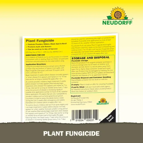 Miniatura 8 de Neudorff Spray fungicida para plantas, fungicida de jabón de cobre para rosas, frutas y verduras para controlar el moho polvoriento y otras