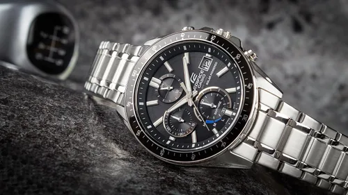 Miniatura 6 de Casio EFS-S510D-1AVUEF - Reloj analógico clásico de cuarzo para hombre con correa de acero inoxidable color plateado plateado Pulsera