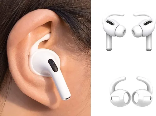Miniatura 2 de JNSA [Never Lose Your Air Pods Pro] Juego antideslizante, gancho deportivo para las orejas compatible con Air Pods Pro + Air Pods Pro para Blanco