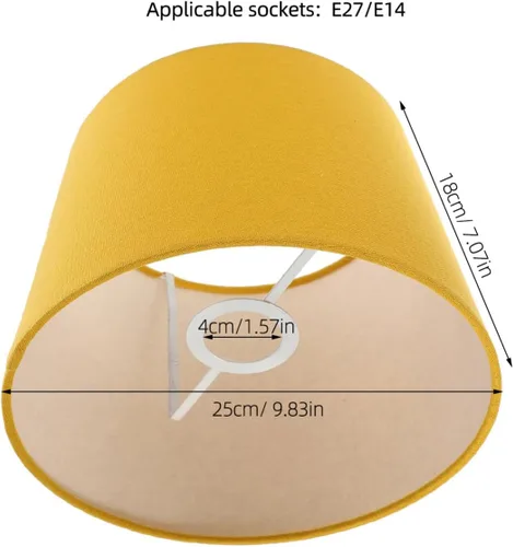 Miniatura 2 de Pantalla de lámpara de mesa Pantalla Pantalla para piso Tela colgante Plataforma Amarillo Escritorio