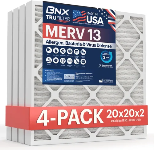 Miniatura 65 de BNX TruFilter filtro de aire 16x20x1 MERV 13 (paquete de 6) - HECHO EN EE. UU. - Filtros electrostáticos plisados para aire acondicionado HVAC AC
