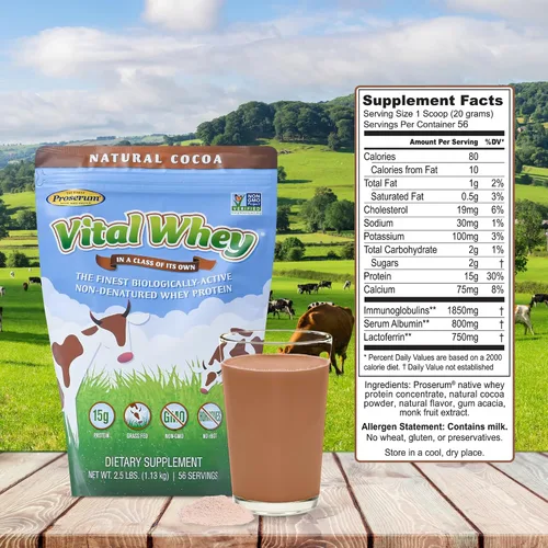 Miniatura 5 de Well Wisdom - Vital Whey Natural Sabor Cacao 600g (21oz) [Salud y Belleza]
