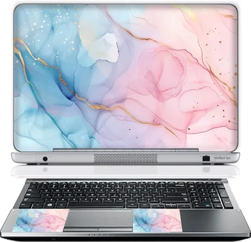 Miniatura 5 de Meffort Inc Adhesivo decorativo para laptop de hasta 12.3 pulgadas (incluye 2 muñequeras) - Nubes de galaxia
