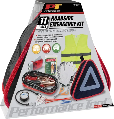 Miniatura 10 de Kit de emergencia en carretera Performance Tool W1557, 11 piezas de 11 piezas.