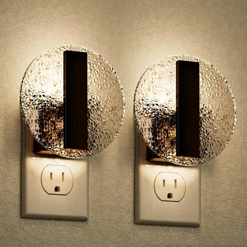 Miniatura 10 de JandCase Luces nocturnas LED enchufables a la pared, luz nocturna con sensor de luz del atardecer al amanecer, luz nocturna regulable enchufable