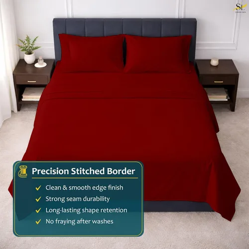 Miniatura 3 de Shreem Linen Juego de sábanas tamaño individual de 4 piezas, 1800 ropa de cama ultrasuave de lujo hotelera, transpirable y refrescante, bolsillos