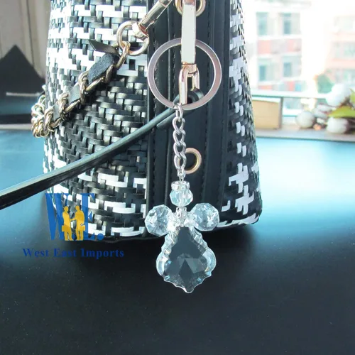 Miniatura 5 de Llavero de ángel guardián de cristal bautizo recuerdo de fiesta (12 piezas) bautizo boda favor mi presentacion Llaveros de Cristal Hechos en México