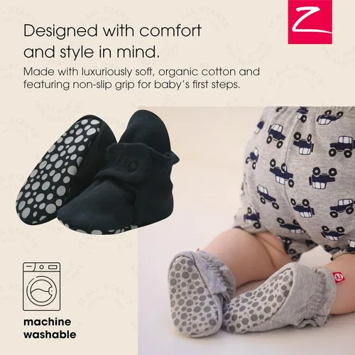 Miniatura 2 de Zutano - Botines de algodón orgánico para bebé, unisex, con suela antideslizante