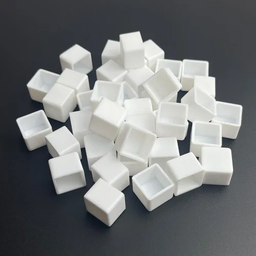 Miniatura 14 de FCLUB 100 medias sartenes vacías para acuarela, de plástico blanco de 0.06 onzas líquidas, esquinas redondeadas para paleta de pintura