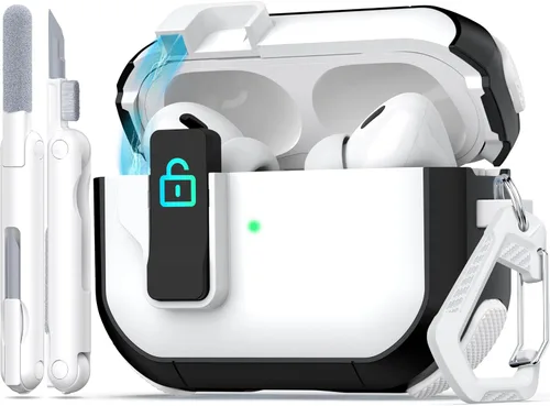 Miniatura 15 de Funda para AirPods de 4ª Generación, Diseño Transparente con Tapa Emergente Automática, Incluye Herramienta de Limpieza, Duradera y Resistente a