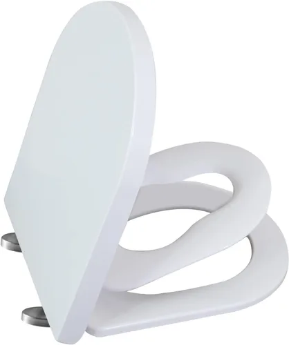 WinZo UF110 - Asiento de inodoro alargado en forma de U con asiento de entrenamiento para ir al baño 2 en 1 para la familia, adultos y niños, cierre