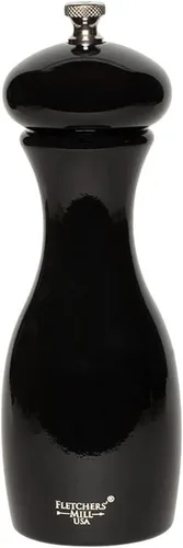 Miniatura 26 de Fletchers' Mill - Colección Marsala de molinillo de pimienta, cereza, 4 pulgadas, grosor ajustable fino a grueso, fabricado en Estados Unidos Negro