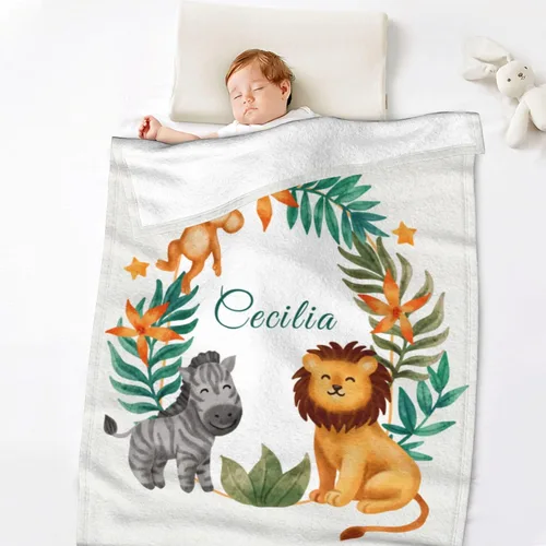 Manta personalizada para bebé, manta personalizada con nombre para recién nacidos/bebés/niños para/manta de forro polar personalizada, regalos