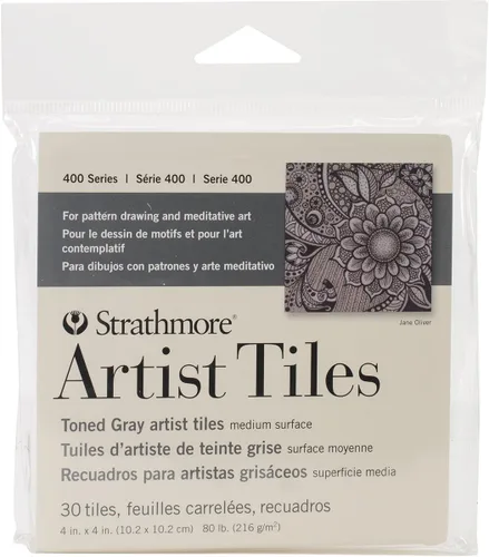 Miniatura 2 de Strathmore Azulejos de acuarela de la serie 400, prensa en frío, 6 x 6 pulgadas, 10 hojas, color blanco