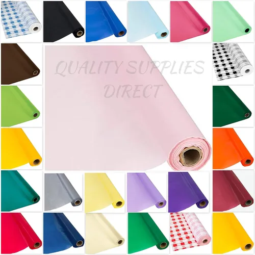 Miniatura 5 de DIY Craft - Rollo de plástico negro para mesa de banquete, 300 pies de largo (26 colores)