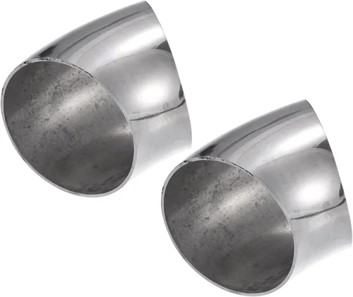 Miniatura 10 de X AUTOHAUX 2 piezas OD 1.5 pulgadas 45 grados SS304 tubo de acero inoxidable curvado para tubo de codo de escape para sistema de escape modificado