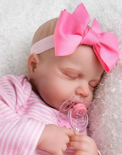 Miniatura 2 de Aori Muñecas Reborn Baby Girl – 20 pulgadas realista recién nacido de tela ponderada cuerpo de tela realista con características pintadas a mano