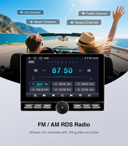 Miniatura 8 de para Ford F150 Radio 2004~2008, F250/F350/450 2008~2016 CarPlay inalámbrico Android Auto Botón de llave de botón de un solo botón de 10 pulgadas