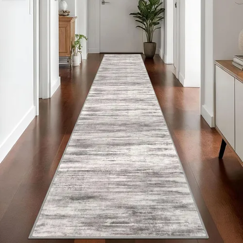 Miniatura 115 de KOZYFLY – Alfombra de pasillo moderna y lavable de diseño abstracto verde, 2 x 5 pies, antideslizante, suave y de pelo corto, ideal para cocina