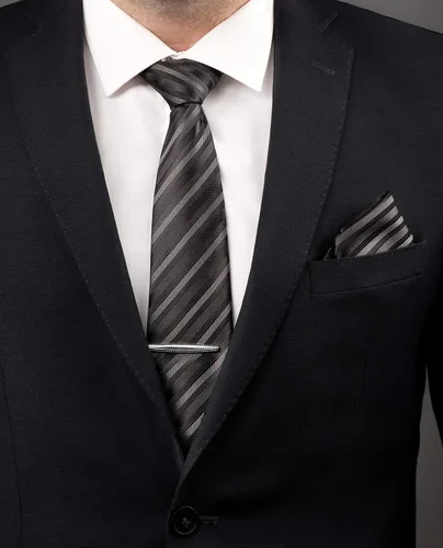 Miniatura 24 de Juego de corbata de regalo para hombre, corbata sedosa, bolsillo cuadrado, clips de corbata, gemelos para hombres