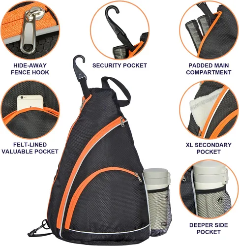 Miniatura 5 de Juego de 2 palas de pickleball con 4 bolas para interiores y exteriores y mochila, superficie ligera de fibra de vidrio, núcleo de panal