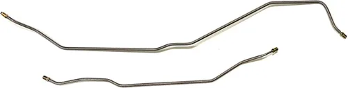 Líneas de freno del eje trasero, se adapta a 65-68 Chevy de tamaño completo con frenos de disco traseros, acero recubierto Galfan, The Stop Shop
