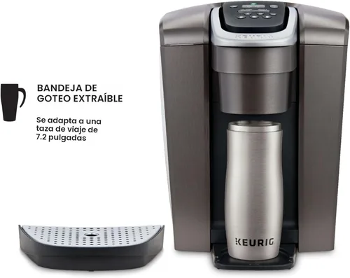 Miniatura 3 de Keurig Cafetera K-Elite, cafetera de vainas K-Cup de una sola porción, con capacidad de café helado, pizarra cepillada Brushed Slate