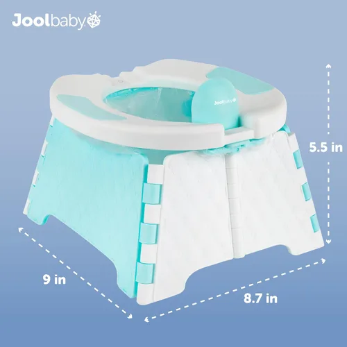 Miniatura 3 de Jool Baby Silla portátil de entrenamiento para ir al baño con bolsa de viaje y 30 forros, plegable, para uso en interiores y exteriores, camping