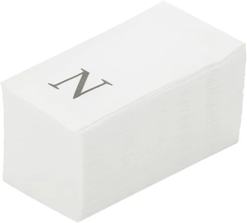 Miniatura 28 de Luxenap Toallas de invitados de tacto de lino de 15.8 X 7.9 pulgadas, 50 toallas de mano con letras - Letra dorada "S", fuente sans serif