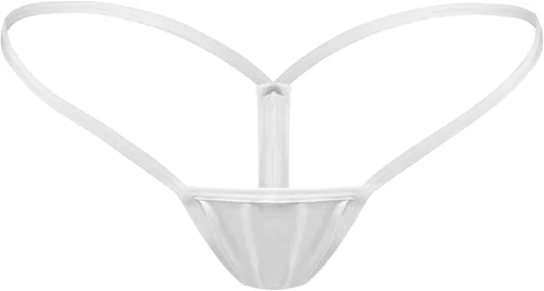 Miniatura 5 de Justgoo Tanga sexy para mujer, tanga con micro espalda, ropa interior de tiro bajo con espalda en T