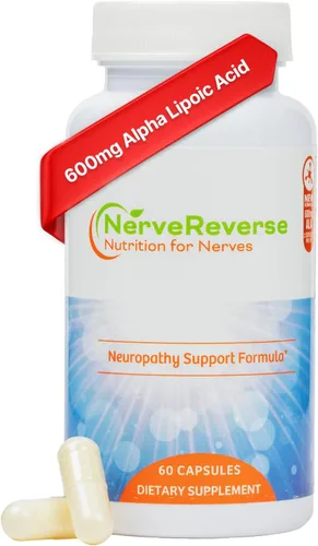 NerveReverse Neuropatía Support Formula-Ácido alfa lipoico 600 mg, Benfotiamina Extra Fuerza, B12, B9, B6 y D3 - Apoyo para nervios, energía y