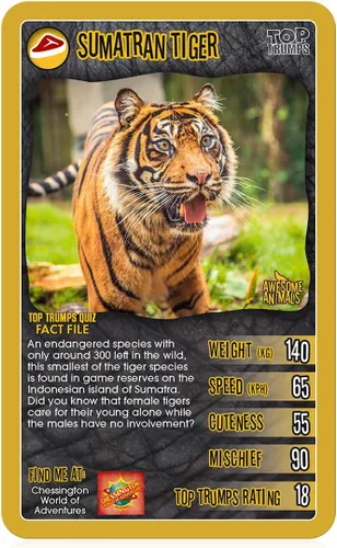 Miniatura 4 de Top Trumps Juego de cartas Awsome Animals - Juegos familiares para niños y adultos - Juegos de aprendizaje - Juegos de cartas para niños para 2