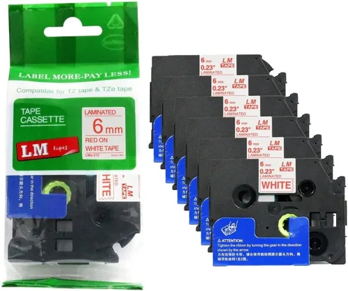 Miniatura 9 de Paquete de 1 unidad LM Tapes LMe511 Premium de 1/4 de pulgada con impresión negra en etiqueta azul compatible con Brother TZe-511 P-Touch, incluye